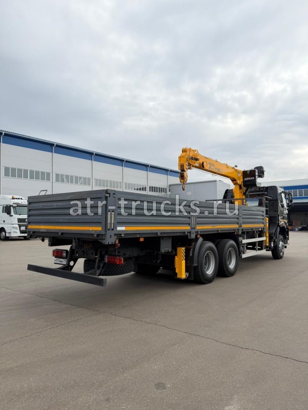 Бортовой грузовик FAW J6P с КМУ Soosan